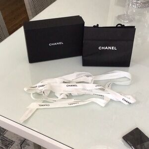 CHANEL Black and White Ribbon Set 80 inches